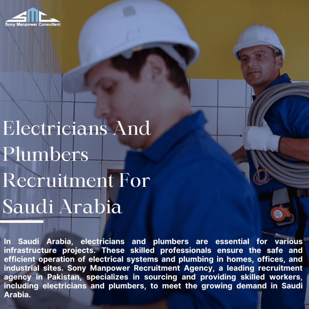 Electricians And Plumbers Recruitment For Saudi Arabia