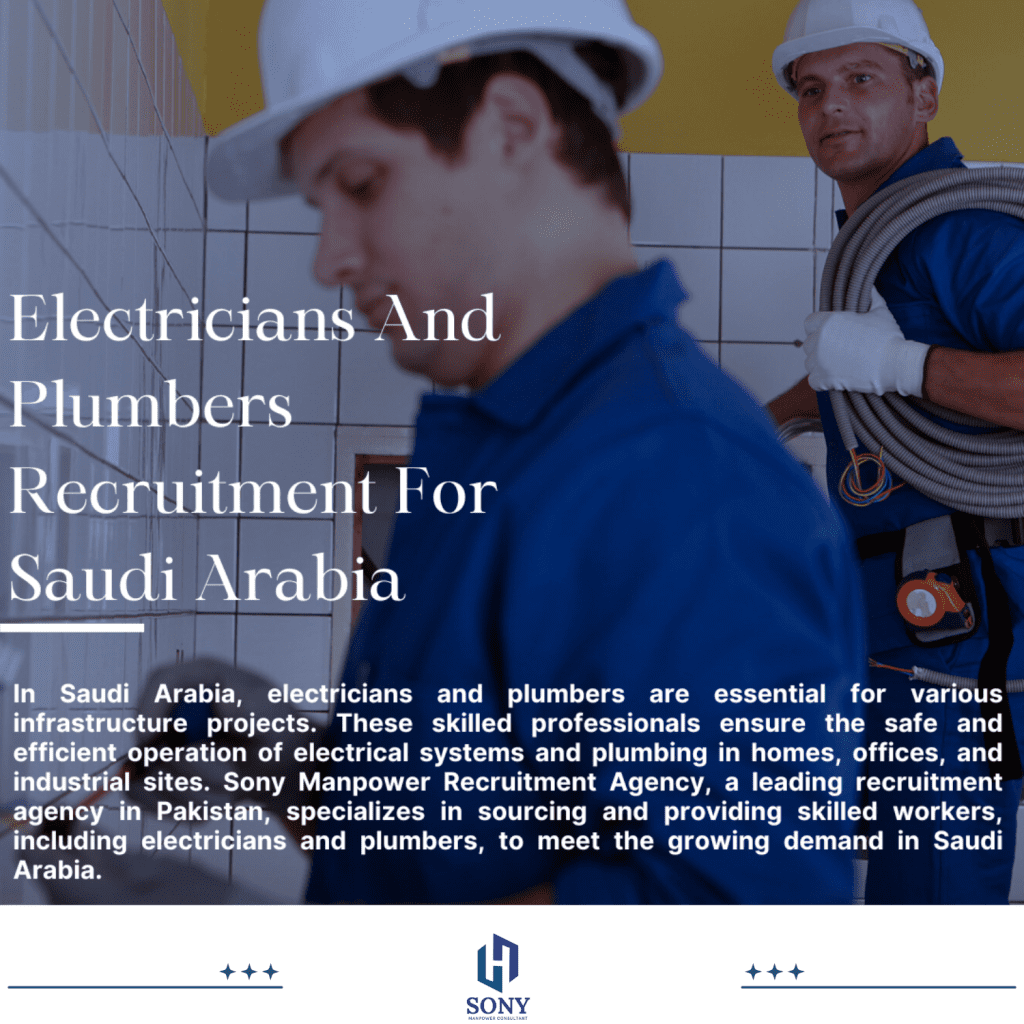 Electricians And Plumbers Recruitment For Saudi Arabia