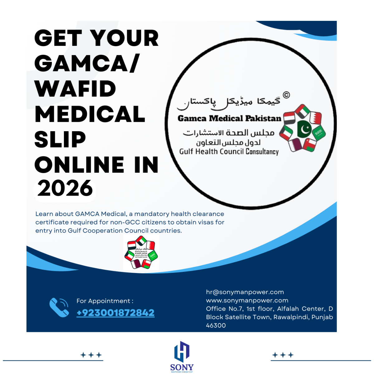 Gamca/wafid medical slip online