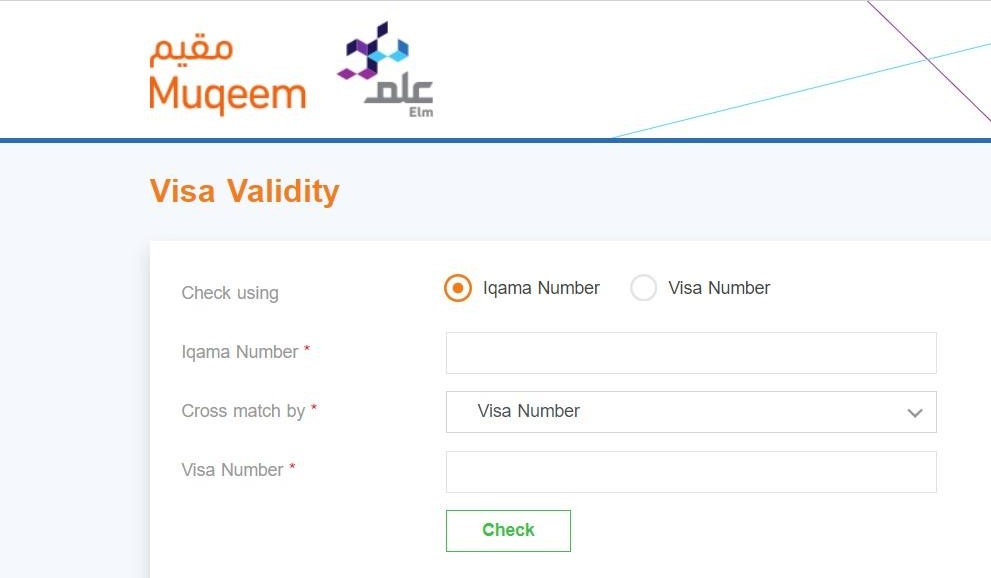 Muqeem Visa Validity Online