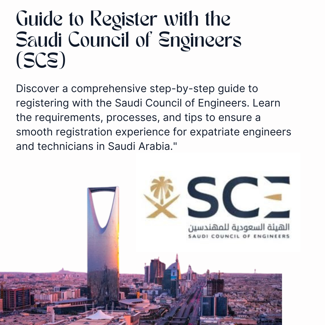 Register with the Saudi Council of Engineers (SCE)