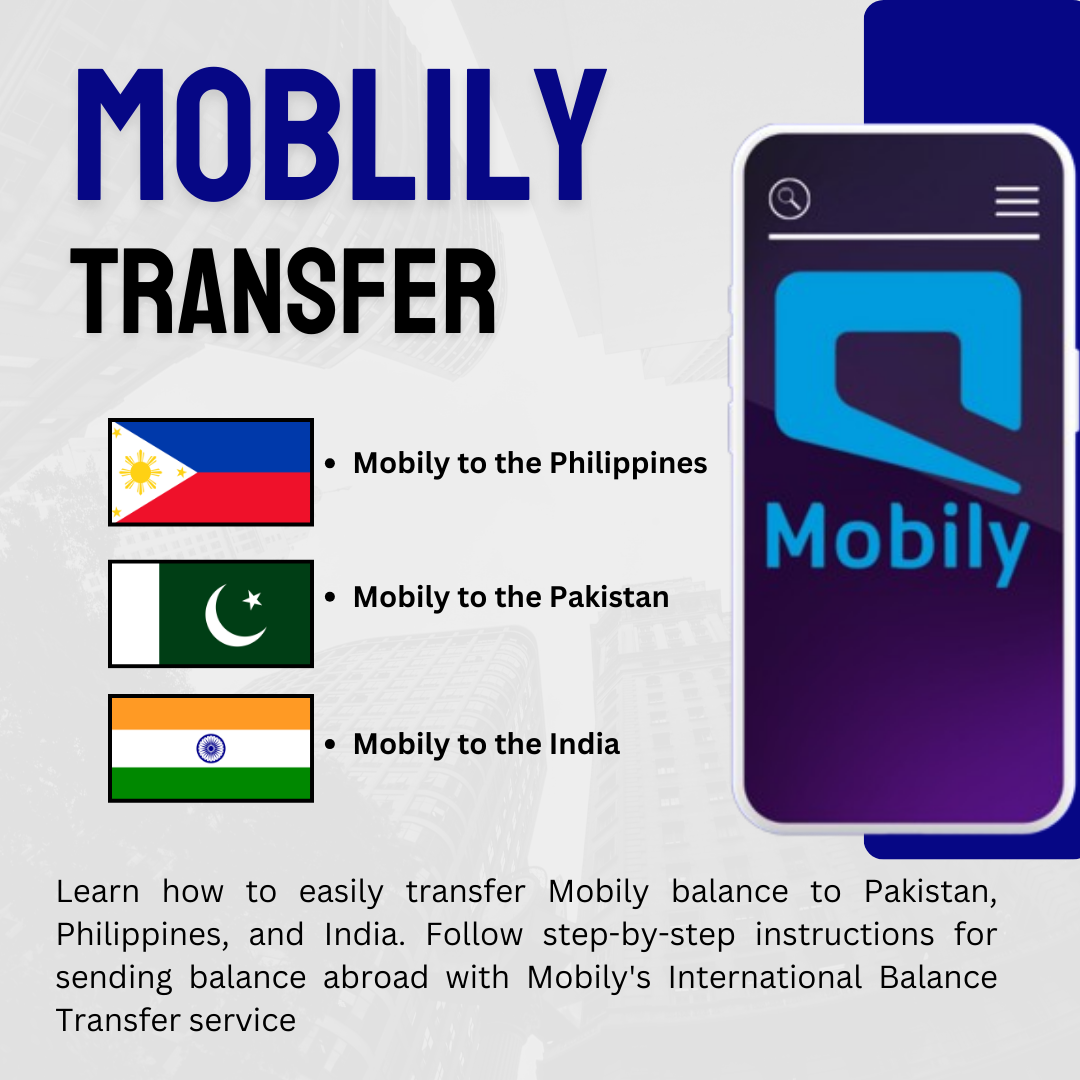 Transfer Mobily Balance to Pakistan, Philippines, and India