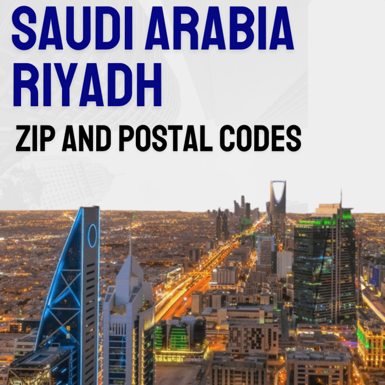 Saudi Arabia Riyadh Zip and Postal Codes