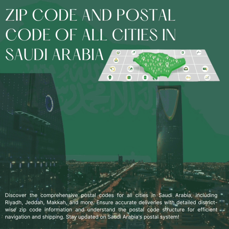 Zip Code And Postal Code Of All Cities In Saudi Arabia