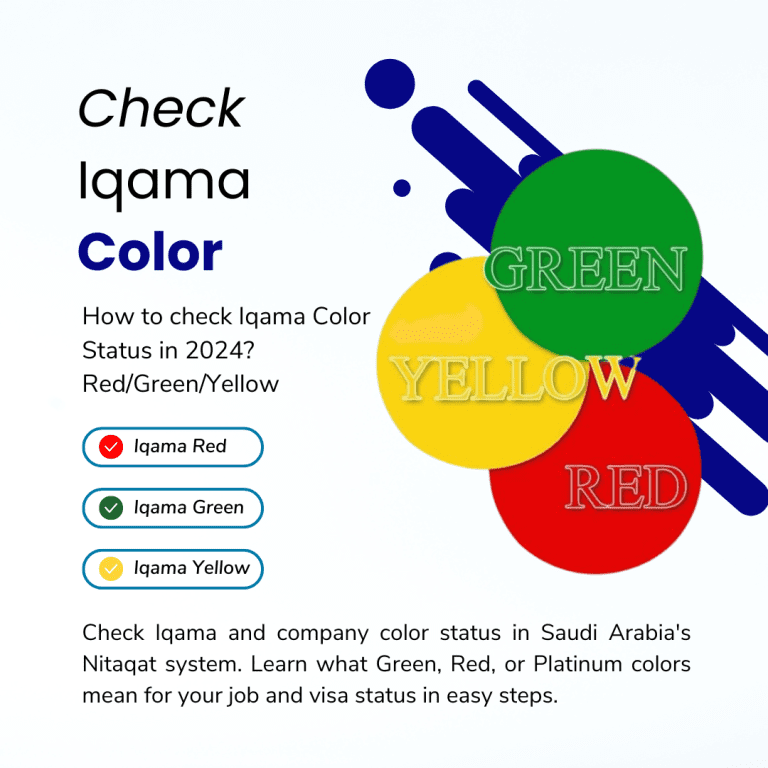 How to check Iqama Color Status in 2024? Red/Green/Yellow