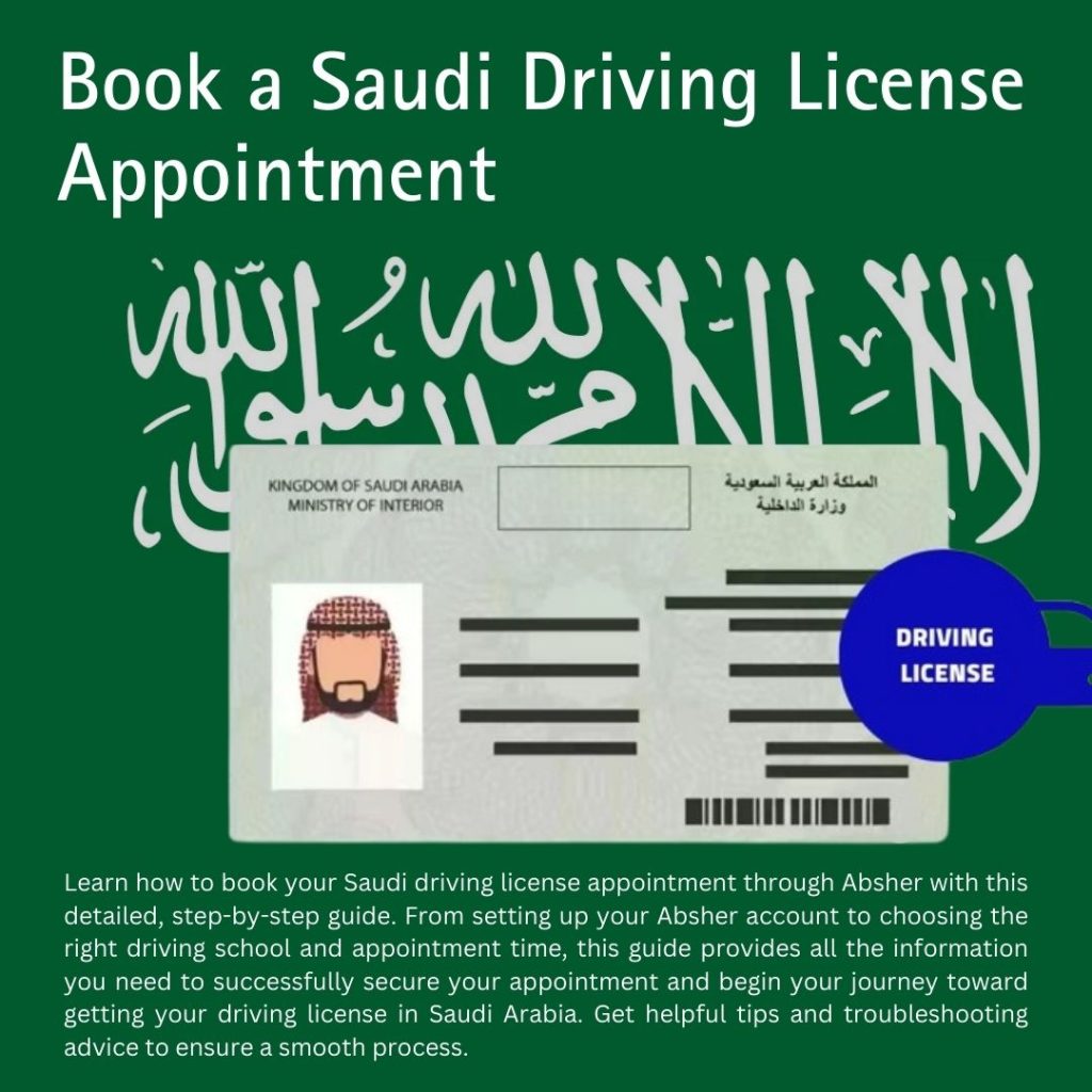 Book a Saudi Driving license appointment