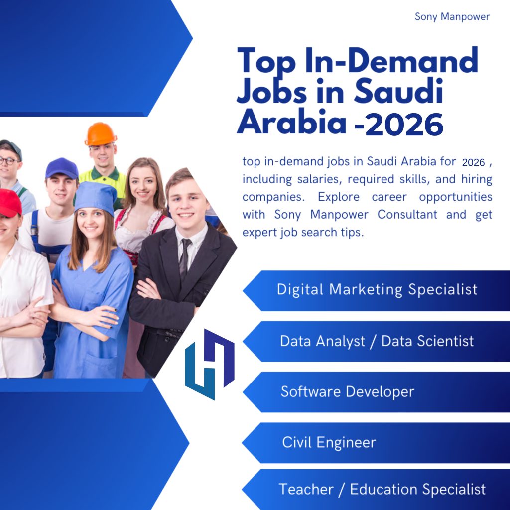 Top In-Demand Jobs in Saudi Arabia (2026) - Sony Manpower 40 Top demanded Jobs In Saudi Arabia in 2026