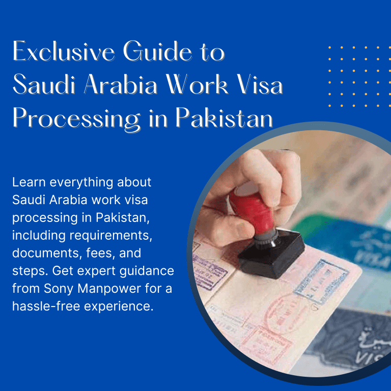Exclusive Guide to Saudi Arabia Work Visa Processing in Pakistan