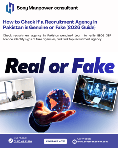 Recruitment Agency check real or fake - sony manpower